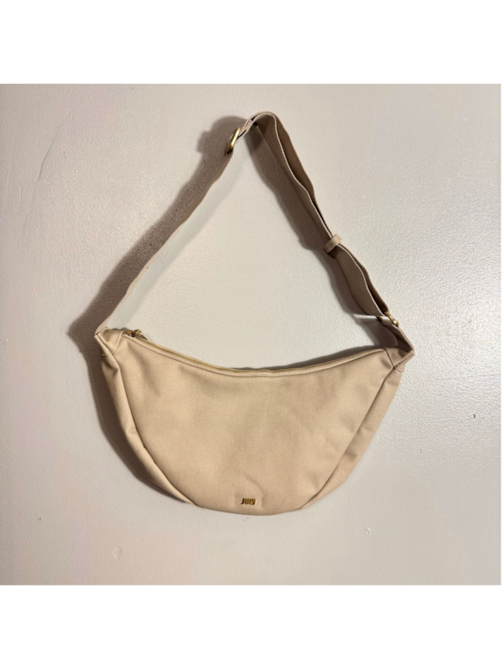 July Everyday Crescent tan taupe beige neutral hobo sling crossbody handbag - Picture 7 of 7